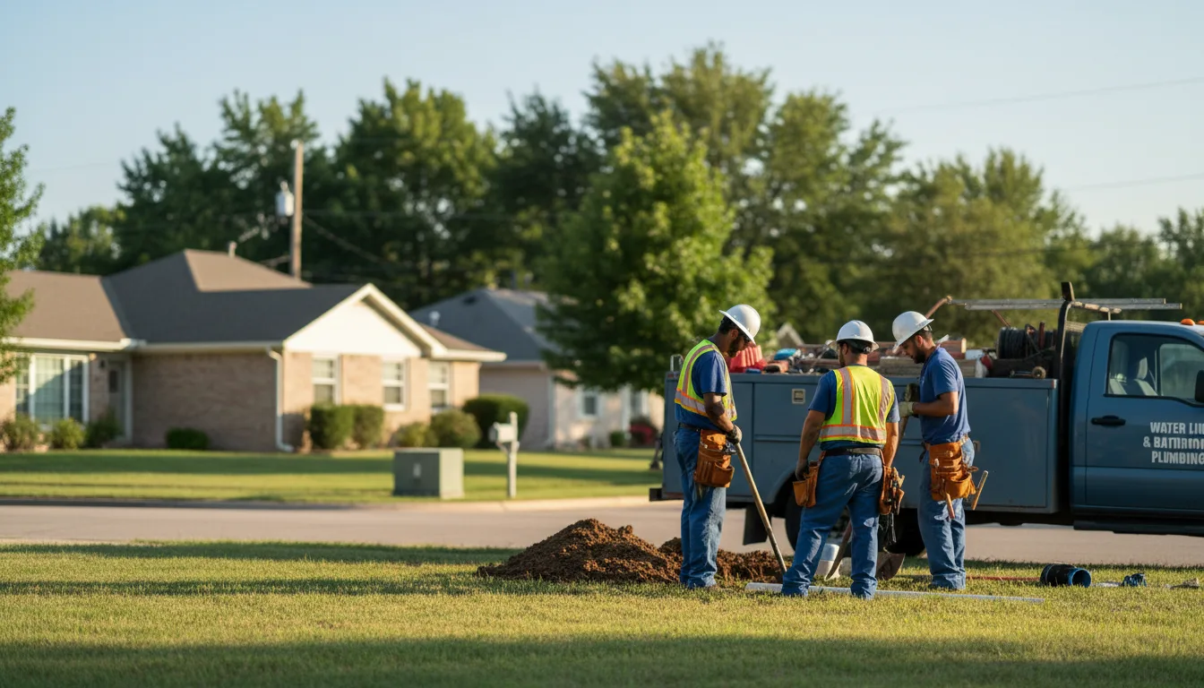 Residential water line and bathroom plumbing service in Mount Vernon, IL
